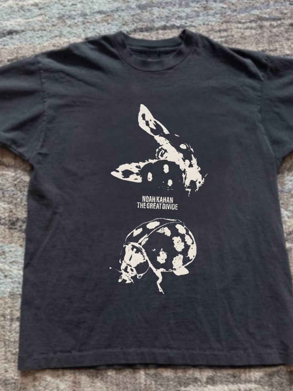 Gildan Black Short-Sleeve Graphic Tee with Cream Artwork